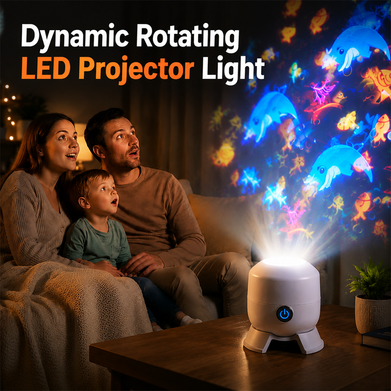 🌊  Dynamic Rotating LED Projector Light