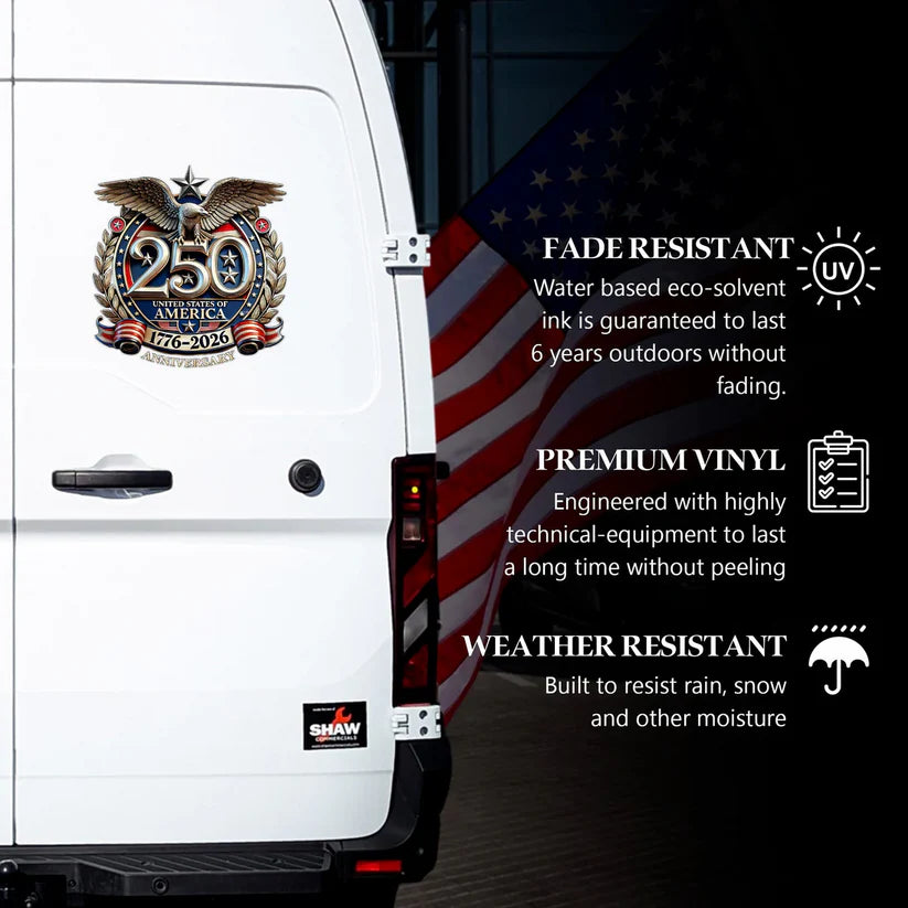 🔥 LIMITED TIME OFFER – 250th Anniversary Decal Eagle Patriotic
