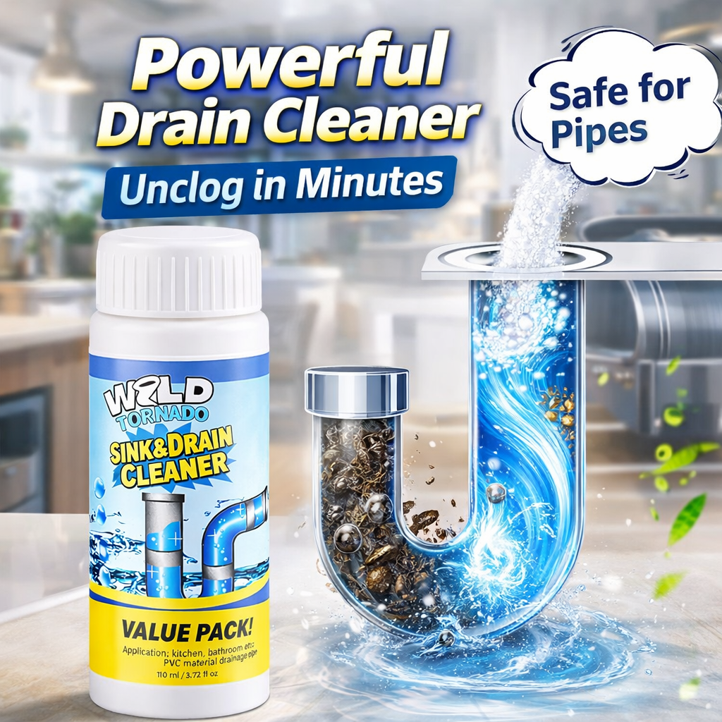 Powerful Sink Drain Cleaner - All-Purpose Pipe Dredging Powder for Home