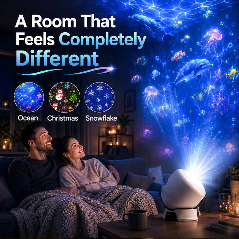🌊  Dynamic Rotating LED Projector Light