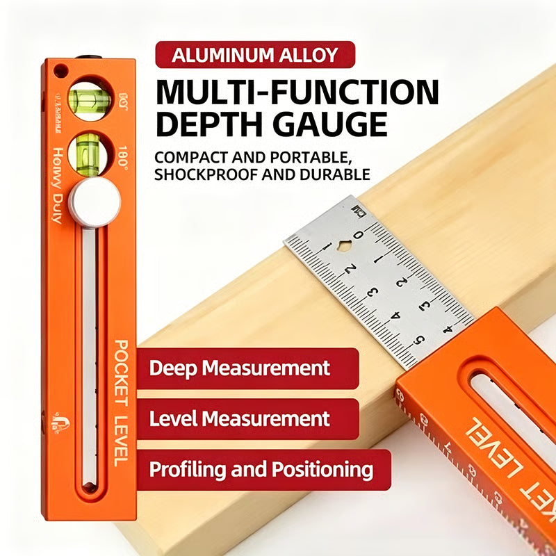 📏3-in-1 Measuring, Marking & Level Tool