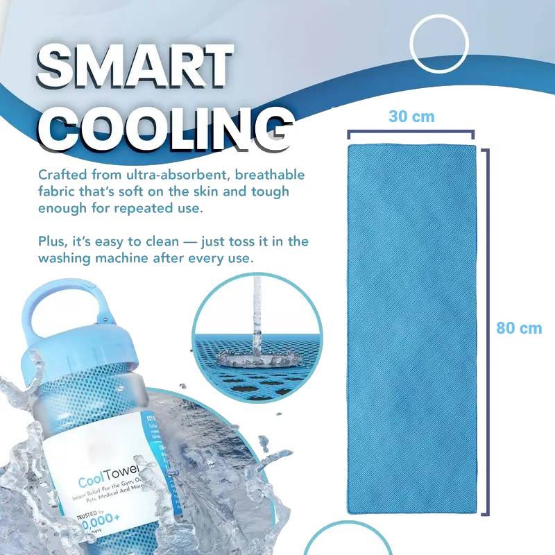 🔥Cooling Towel for Sports, Gym & Fitness – Quick-Dry Microfiber Sweat Towel
