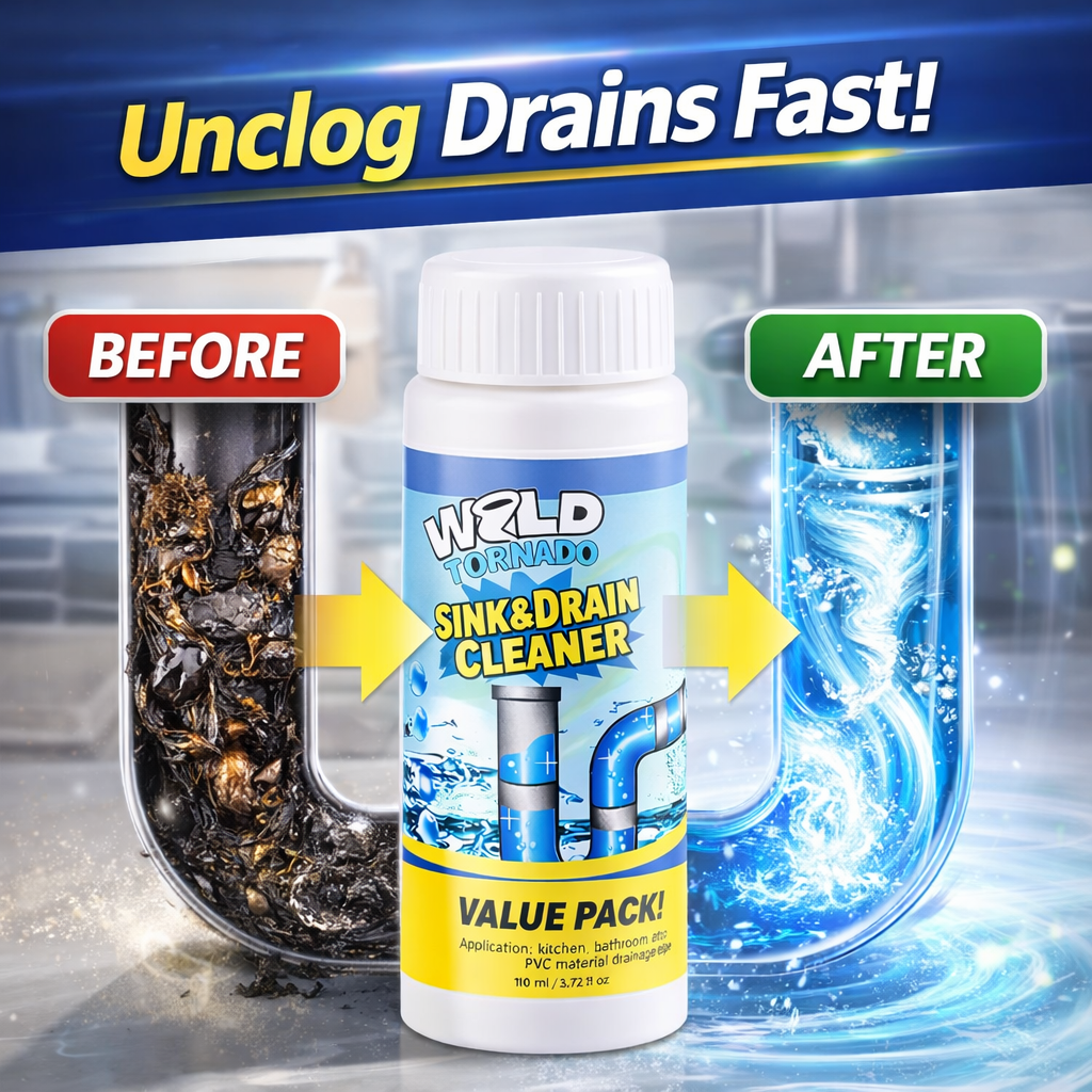 Powerful Sink Drain Cleaner - All-Purpose Pipe Dredging Powder for Home