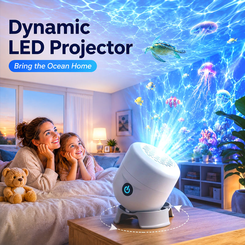 🌊  Dynamic Rotating LED Projector Light