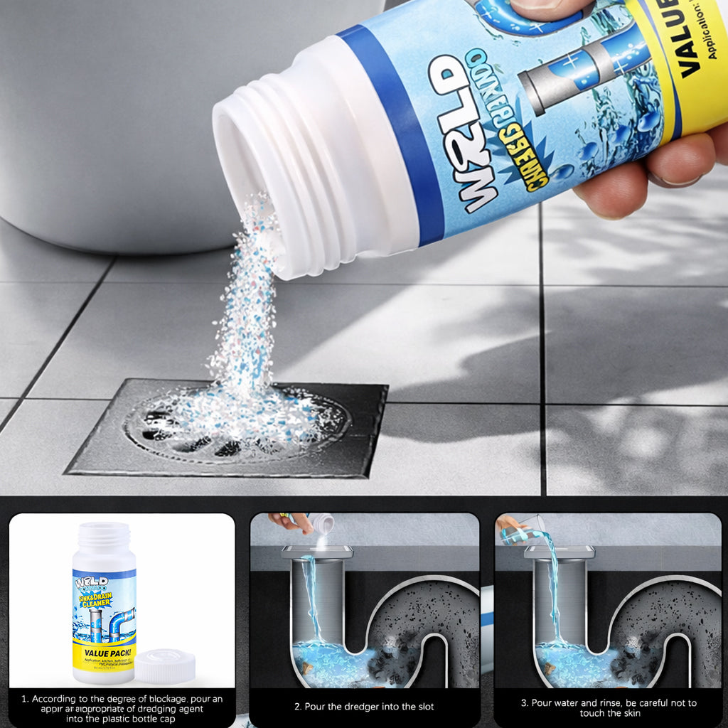 Powerful Sink Drain Cleaner - All-Purpose Pipe Dredging Powder for Home