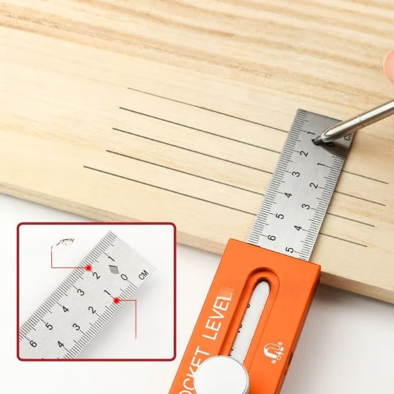 📏3-in-1 Measuring, Marking & Level Tool