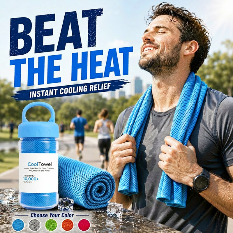 🔥Cooling Towel for Sports, Gym & Fitness – Quick-Dry Microfiber Sweat Towel