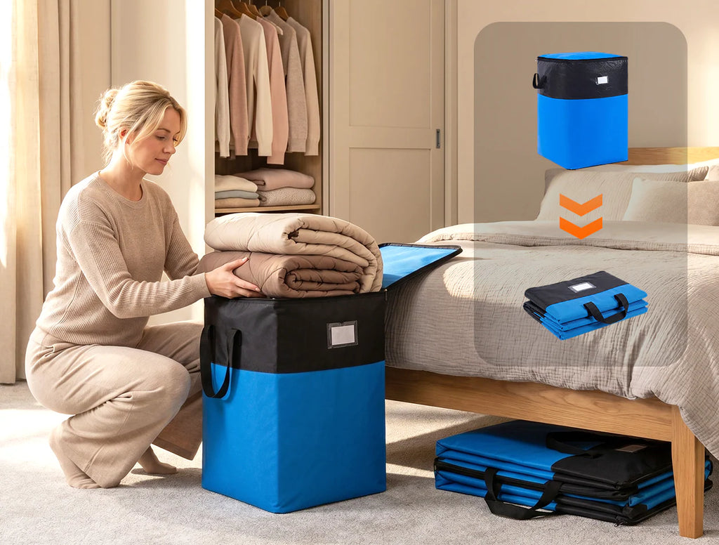 🥳2026 HOT SALE🥳💞50K+ SOLD!📦🔥 50% OFF! Collapsible Storage & Moving Bag – Heavy‑duty PE, water‑resistant. 🏠✨