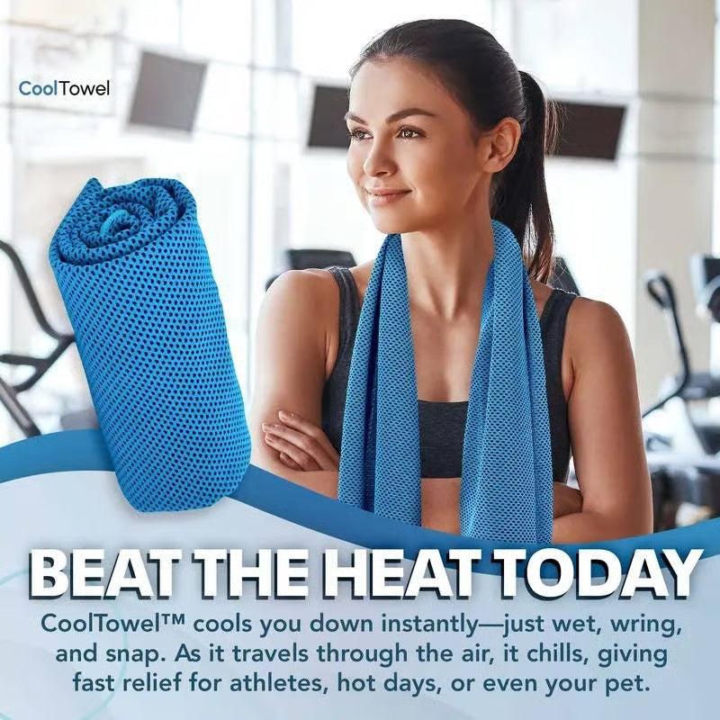 🔥Cooling Towel for Sports, Gym & Fitness – Quick-Dry Microfiber Sweat Towel