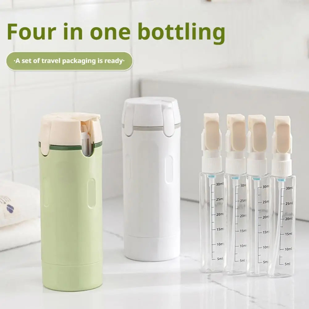 Travel Dispenser - Carry 4 Essentials in 1 Bottle