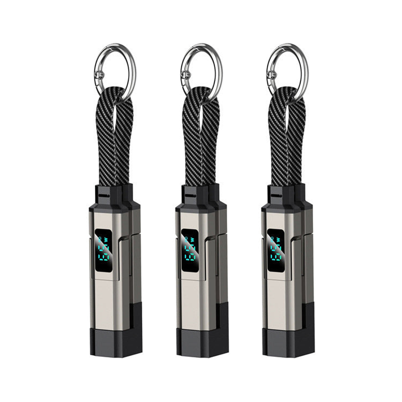 🔥HOT SALE 50% OFF🔥4-in-1 Digital Display Keychain Charging Cable