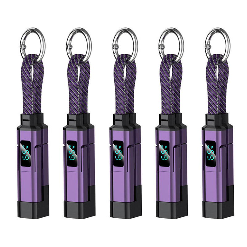 🔥HOT SALE 50% OFF🔥4-in-1 Digital Display Keychain Charging Cable