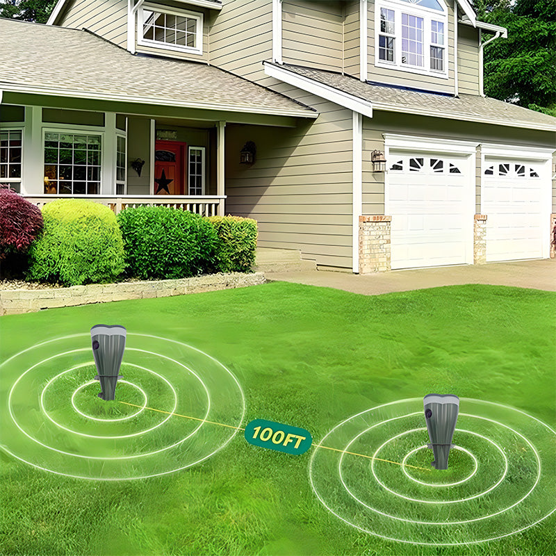 🔥Hot Sale 50% OFF☘️ Solar Powered Waterproof Screw Mole Repellent