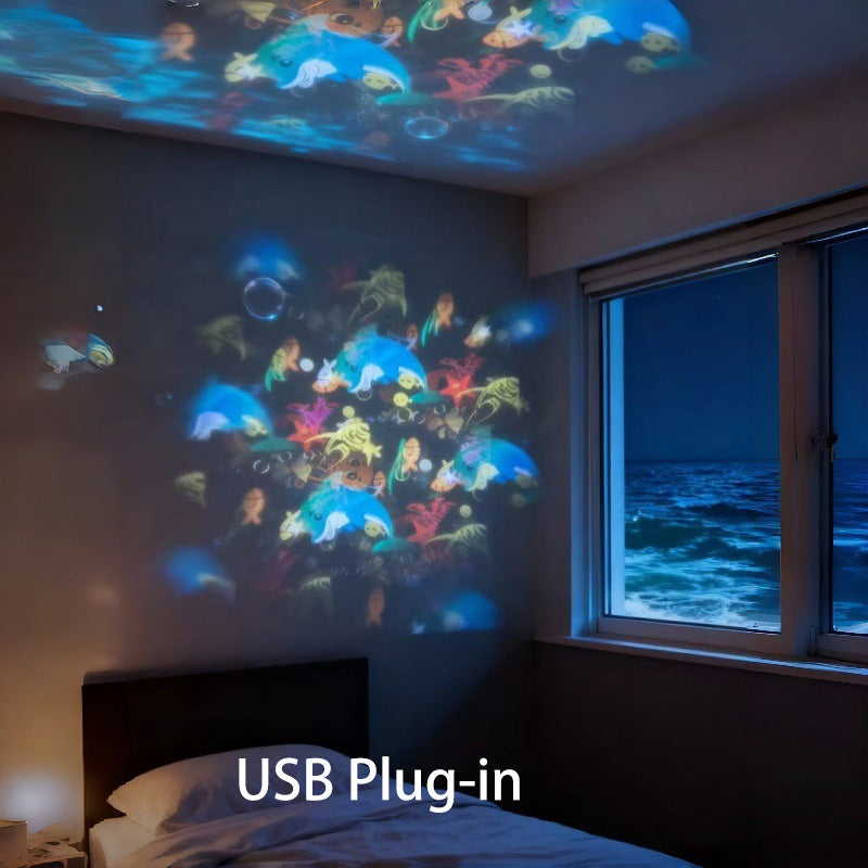 🌊  Dynamic Rotating LED Projector Light